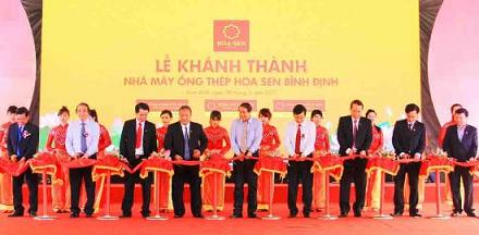 Hoa Sen Group inaugurates Binh Dinh steel pipe plant