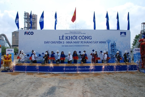 Khởi công xây dựng dây chuyền 2 nhà máy Xi măng FICO Tây Ninh