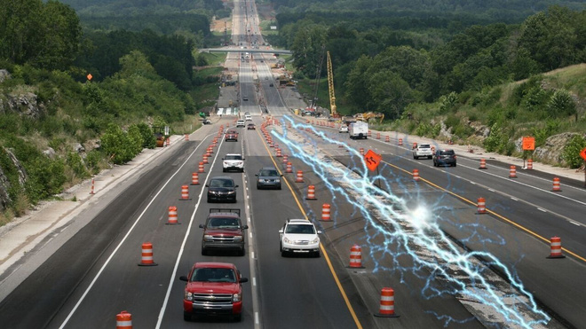 Thử nghiệm đường cao tốc bê tông có thể sạc không dây cho các phương tiện giao thông