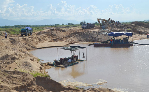 An Giang: Nâng công suất khai thác mỏ cát trên sông Tiền