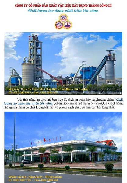 Công ty CP sản xuất VLXD Thành Công III - Xi măng Việt Nam