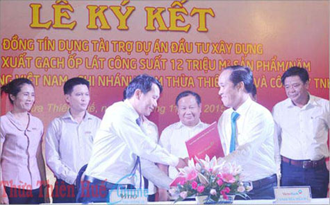 Vietinbank - Huế tài trợ tín dụng đầu tư dự án xây dựng nhà máy sản xuất gạch ốp lát La Sơn
