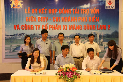 BIDV tài trợ 100 tỷ đồng thực hiện dự án Xi măng Sông Lam 2