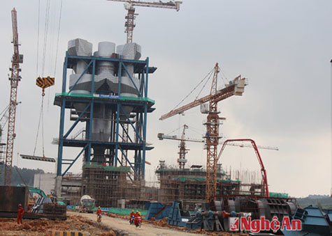 Dự án Xi măng Sông Lam đẩy nhanh tiến độ kịp vận hành vào tháng 9/2016