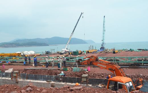 Đảm bảo tiến độ thi công Dự án Trạm nghiền xi măng và Cảng Vissai
