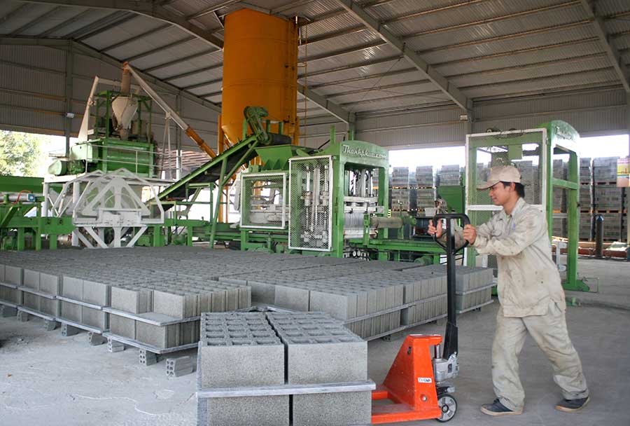 Sản xuất gạch không nung hướng đến sản xuất xanh trong ngành vật liệu xây dựng